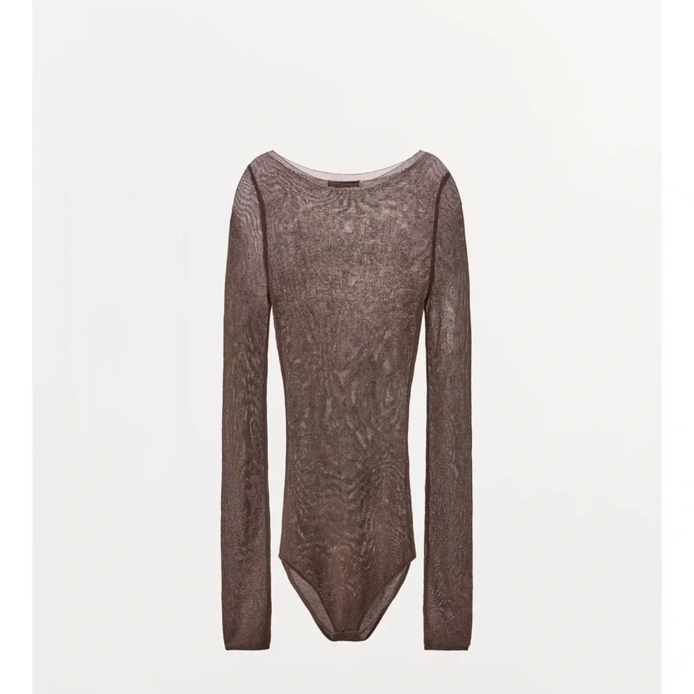 ZARA 100% VISCOSE KNIT BODYSUIT - Picture 7 of 10